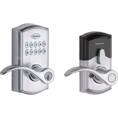 Kwikset SmartCode 955 Keyless Keypad Door Lock with Handle, Electronic Lever Deadbolt Alternative, Three Entry Mode, Auto Lock, Passage, Disabled Passage, SmartKey Re-Key Security,  Only $76.10
