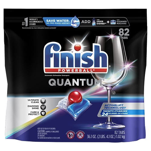 Finish - Quantum - 82ct - Dishwasher Detergent - Powerball - Ultimate Clean & Shine - Dishwashing Tablets - Dish Tabs, (Pack of 3), List Price is $57.78, Now Only $30.67, You Save $27.11