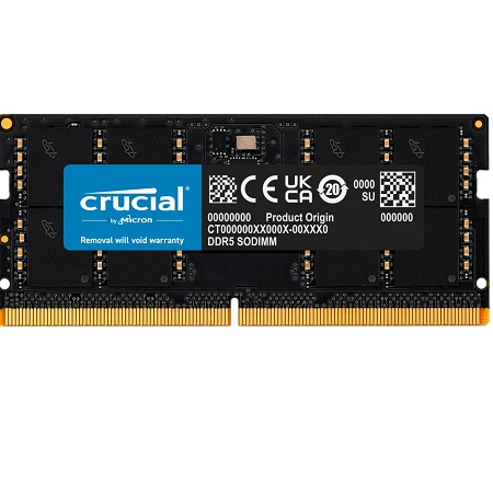 Crucial RAM 16GB DDR5 5600MT/s (or 5200MT/s or 4800MT/s) Laptop Memory CT16G56C46S5 16GB 5600MT/s, List Price is $50.99, Now Only $45.99, You Save $5