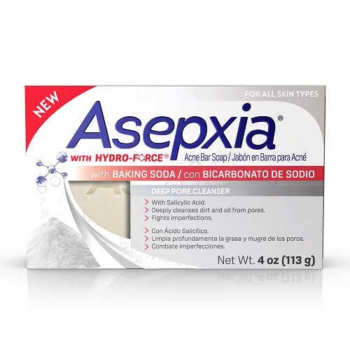 Asepxia Deep Cleansing Acne Treatment Bar Soap with Baking Soda and 2% Salicylic Acid, 4 Ounce Acne Treatment Salicylic Acid, 4 oz, List Price is $5.49, Now Only $4.74