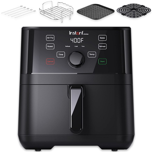 Instant Pot 5.7-QT Air Fryer Oven with Accessories, From the Makers of Instant Pot, Customizable Smart Cooking Programs, Digital Touchscreen, Dishwasher-Safe Basket,Only $75.59