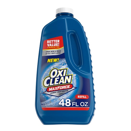 OxiClean Max Force Laundry Stain Remover Spray Refill, 48 fl oz, List Price is $14, Now Only $6.99