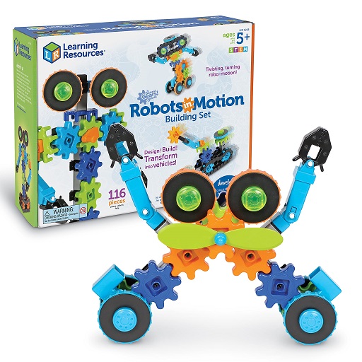 Learning Resources Gears! Gears! Gears! Robots in Motion Building Set - 116 Pieces, Ages 5+, Robot Toy, STEM Toys for Kids, Robots for Kids, List Price is $44.99, Now Only $22.49, You Save $22.5