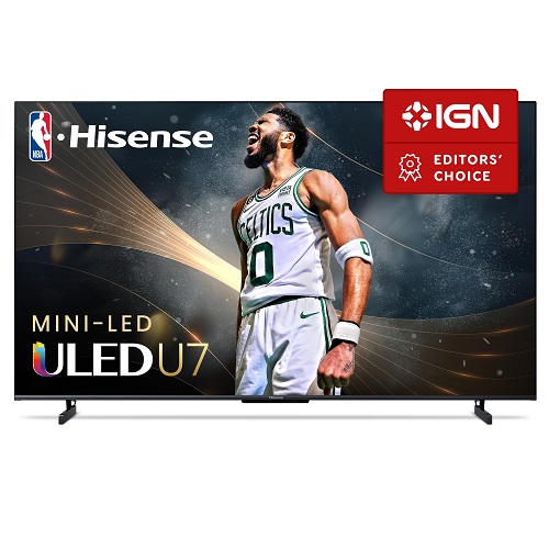 Hisense 65-Inch Class U7 Series Mini-LED ULED 4K UHD Google Smart TV (65U7K, 2023 Model) - QLED, Native 144Hz, 1000-Nit, Dolby Vision IQ, Full Array Local Dimming,   Only $679.99