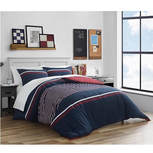 Nautica Duvet Cover Set Cotton Reversible Bedding with Matching Shams, Medium Weight for All Seasons, King, Mineola Red/White/Navy Mineola Red/White/Navy King, Now Only $57.00