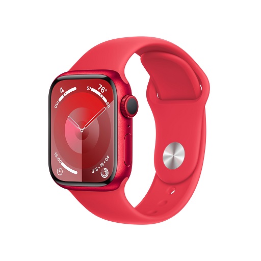 Apple Watch Series 9 [GPS 41mm] Smartwatch with (Product) RED Aluminum Case with (Product) RED Sport Band S/M. Fitness Tracker, Blood Oxygen & ECG Apps, Always-On Retina Display Only $329.99