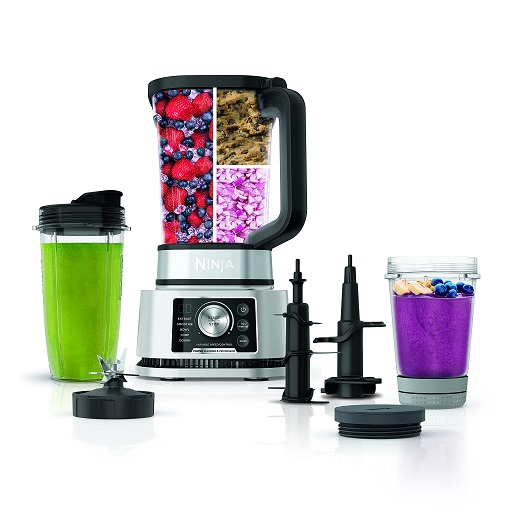 Ninja SS351 Foodi Power Blender & Processor System 1400 WP Smoothie Bowl Maker & Nutrient Extractor* 6 Functions for Bowls, Spreads, Dough & More,  , 72-oz.** Pitcher & To-Go Cups Only $99.99