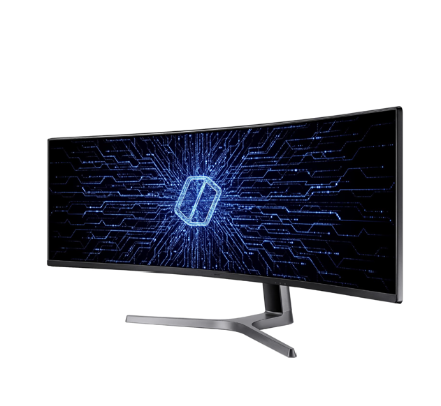 SAMSUNG 49” Odyssey CRG Series Dual QHD (5120x1440) Curved Gaming Monitor, 120Hz, QLED, HDR, Height Adjustable Stand, Radeon FreeSync, LC49RG90SSNXZA