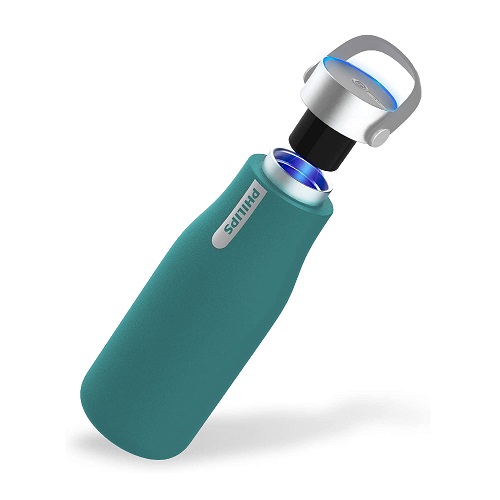 PHILIPS Water GoZero UV Self-Cleaning Smart Water Bottle Vacuum Stainless Steel Insulated Water Bottle with Handle Double-wall, Auto Cleaning, Keep Drink Hot or Cold,  20 oz., Only $42.53