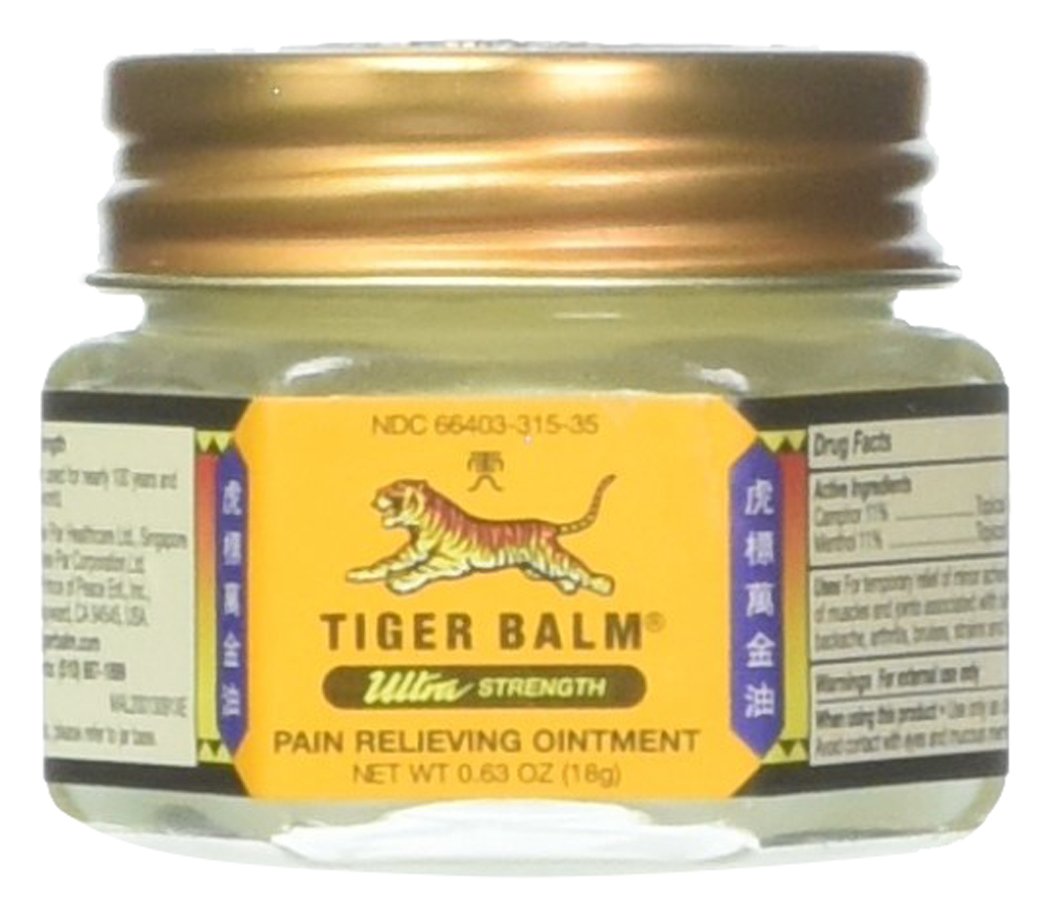 Tiger Balm Ultra Strength Pain Relieving Ointment Non-Staining 18 gm 0.63 Ounce (Pack of 1), List Price is $12.95, Now Only $4.99, You Save $7.96