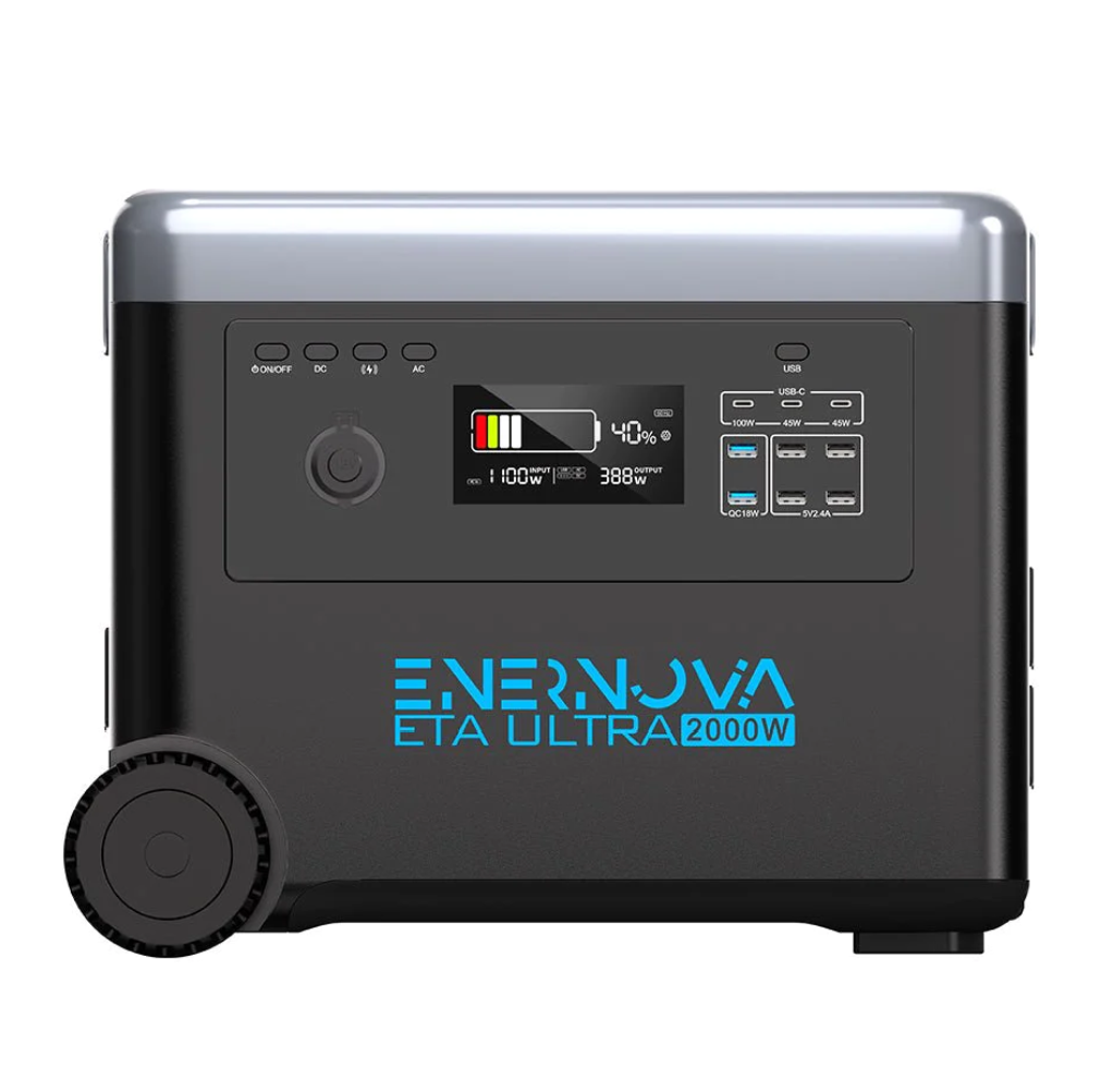 黑五好价！Enernova ETA Ultra 带滚轮便携式发应急电源， 2160Wh超大容量，2,500W额定功率，带15个端口，现直降$800仅售$1,099.00免运费！