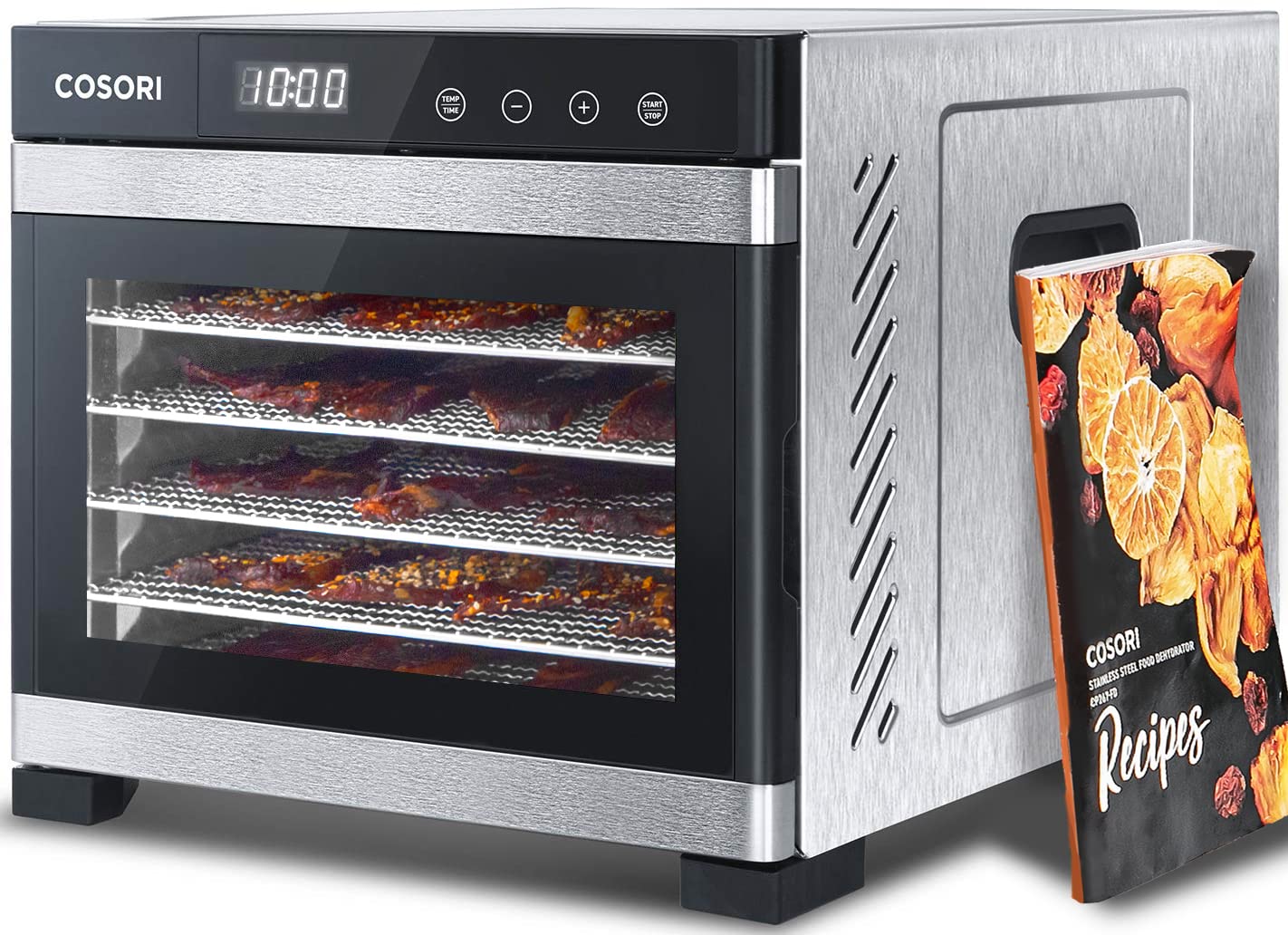 COSORI Food Dehydrator for Jerky, Large Drying Space with 6.48ft², 600W Dehydrated Dryer, 6 Stainless Steel Trays, 48H Timer, 165°F Temperature Control,Only $135.99