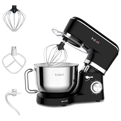 Instant Stand Mixer, 400W 6-Speed Lightweight Electric Mixer, 6.3-Qt Stainless Steel Bowl with Handle, From the Makers of Instant Pot, Includes Whisk, Dough Hook, Mixing PaddleOnly $99.95