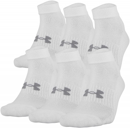 Under Armour Training Cotton Low Cut Socks, Multipairs White (6-pairs) Medium, List Price is $22, Now Only $9.78, You Save $12.22