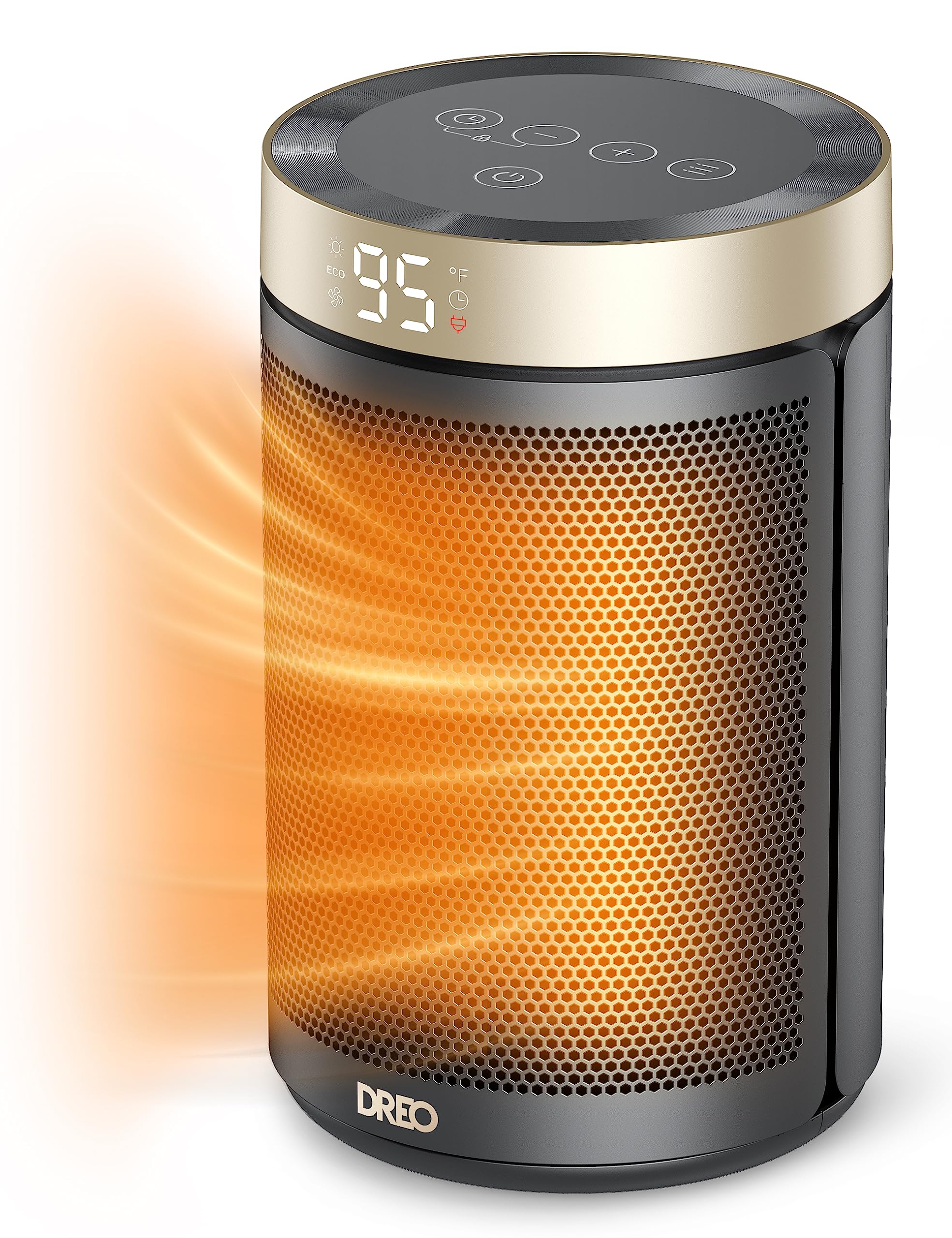 Dreo Space Heater, Portable Electric Heaters for Indoor Use with Thermostat, Digital Display, 1-12H Timer, Eco Mode and Fan Mode, 1500W PTC Ceramic Fast Safety Heat Only $29.99
