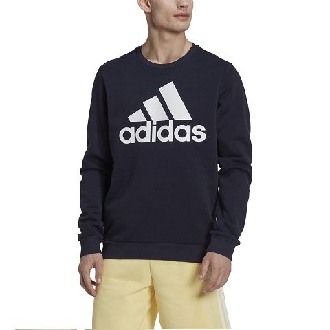 adidas Men's Essentials Big Logo Fleece Sweatshirt, List Price is $55.00, Now Only $16.41
