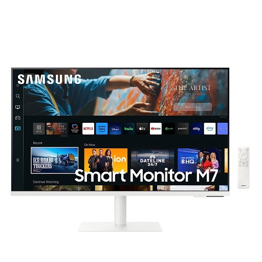 SAMSUNG 32-Inch M70C Series UHD Smart Computer Monitor w/Streaming TV, Gaming Hub, Adjustable Stand, Remote PC Access, Slimfit Camera, Multiple Ports y, LS32CM703UNXZA,  Only $399.99