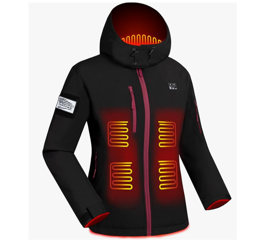 Upgraded Lightweight Heated Jacket for Women - Rechargeable Heating Jacket with 16000mAh Large Capacity Battery Pack