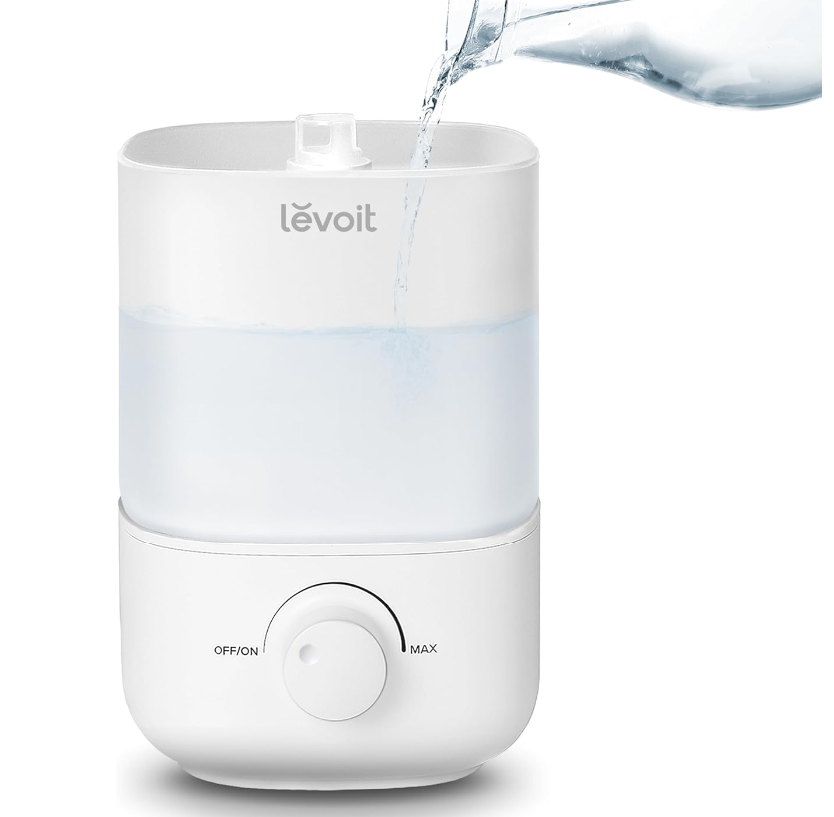 LEVOIT Top Fill Humidifiers for Bedroom, 2.5L Large Tank, Easy to Fill and Clean, 26dB Quiet Cool Mist Air Humidifier for Home Baby Nursery & Plants,Auto Shut-off and BPA-Free for Safety, 25H Runtime