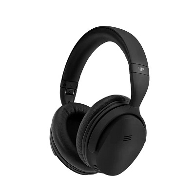 Monoprice Wireless Over Ear Headphones - Active Noise Cancelling (ANC) Bluetooth 5.0, Extended Playtime, Qualcomm aptX Audio, 40mm Drivers, Black, List Price is $42.99, Now Only $24.99