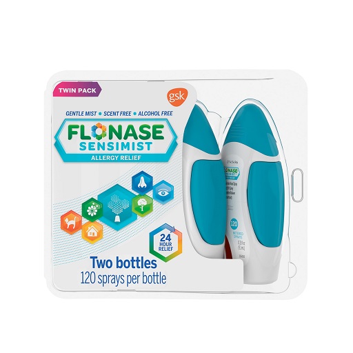 Flonase Sensimist Allergy Relief Spray Non Drowsy Allergy Medicine, Gentle Mist - 120 Sprays (Pack of 2) - Fall and Seasonal Allergy Relief, List Price is $41.99, Now Only $28.96