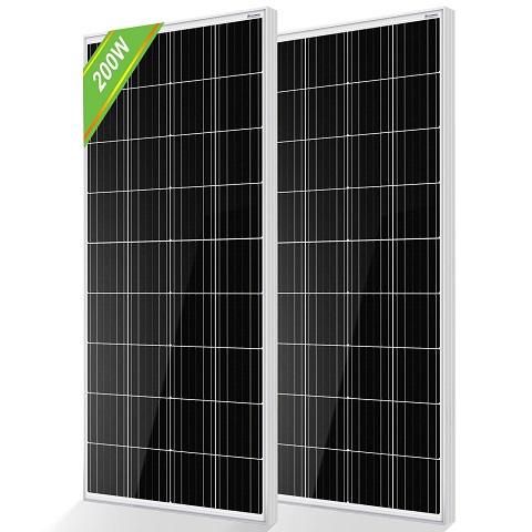 史低价！ECO-WORTHY 12V 100瓦 单晶硅 太阳能板，2块，原价$125.99，现仅售$105.98，免运费！