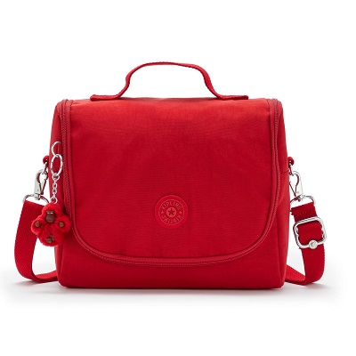 Kipling Women's New Kichirou, Insulated Bag, Nylon Lunch Tote Cherry Tonal 9''L x 8''H x 5''D, List Price is $54, Now Only $29.5, You Save $24.5