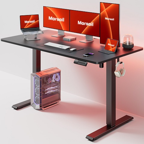 史低價！Marsail 高度可調節 學習/辦公/電腦桌，55 x 24 吋，原價$149.79，現僅售$119.17，免運費！