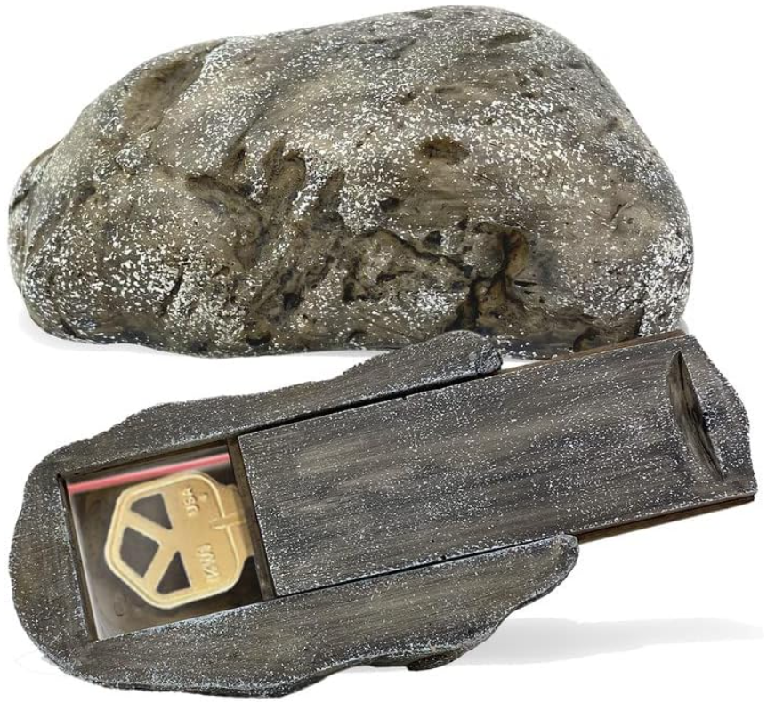 Key Rock - Safe for Outdoor Hide A Key in Plain Sight in a Real Looking Rock/Stone, Holds Standard when not at home or are not able to unlock the door