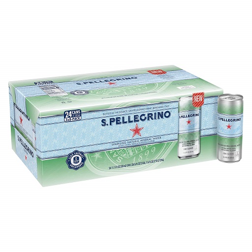 S.Pellegrino Sparkling Natural Mineral Water, Unflavored, 11.15 Fl. Oz (Pack of 24), Now Only $12.99