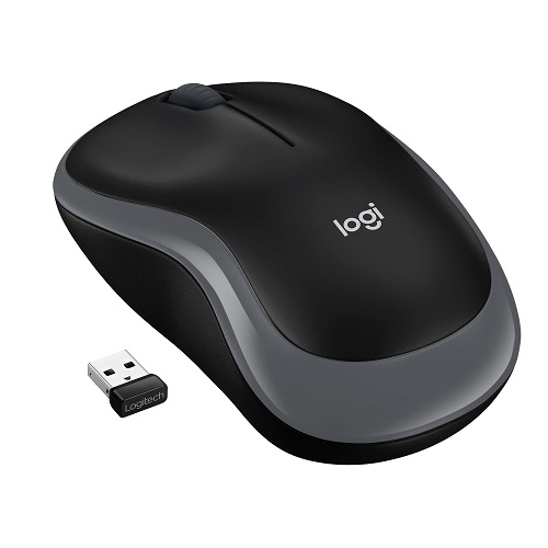 Logitech M185 Wireless Mouse, 2.4GHz with USB Mini Receiver, 12-Month Battery Life, 1000 DPI Optical Tracking, Ambidextrous PC/Mac/Laptop - Swift Gray USB Receiver Swift Gray,   Only $8.99