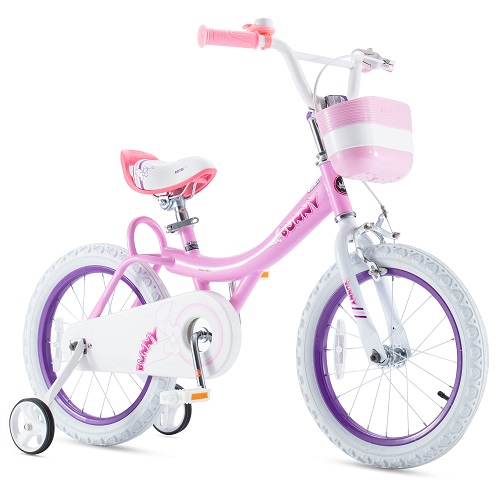 Royalbaby Princess Girls Kids Bike 12 14 16 18 20 Inch Children Bicycle with Basket for Age 3-12 Years 14 Inch (With Training Wheels) Bunny/Pink-Purple, List Price is $119.98, Now Only $71.40