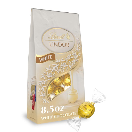 Lindt LINDOR White Chocolate Candy Truffles, Valentine's Day Chocolate, 8.5 oz. Bag (6 Pack), List Price is $43.08, Now Only $27.96, You Save $15.12