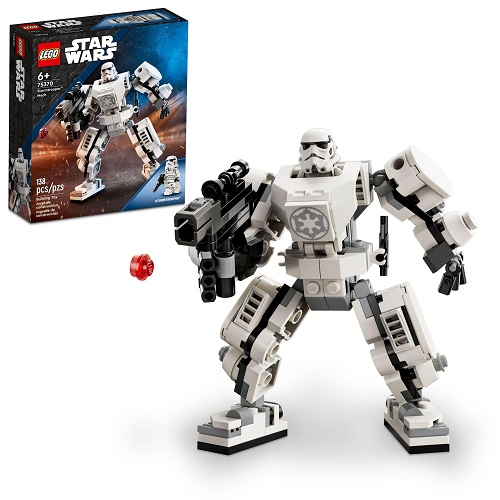 Lego Star Wars Stormtrooper Mech 75370 Star Wars Collectible for Kids, This Buildable Star Wars Action Figure Features a Cockpit, Buildable Blaster and Iconic Imperial Stormtrooper Minifigure,  $12