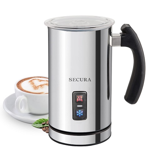Secura Electric Milk Frother, Automatic Milk Steamer Warm or Cold Foam Maker for Coffee, Cappuccino, Latte, Stainless Steel Milk Warmer with Strix Temperature Controls 8.45 oz  Only $33.59