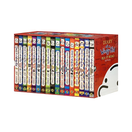 A Library of a Wimpy Kid 17 Boxed Complete Collection Series, 1-17 paperback Edition Set,, List Price is $128.98, Now Only $49.65