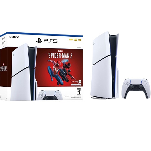 史低价！PlayStation 5 光驱版 游戏主机 +《Marvel’s Spider-Man 2 蜘蛛侠2》游戏 套装，原价$559.99，现仅售$499.00，免运费！