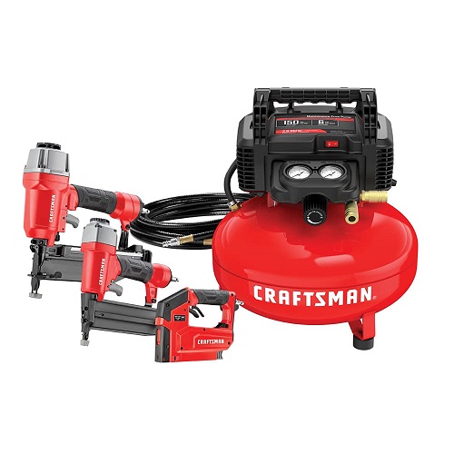 CRAFTSMAN Compressor Combo Kit, 6 Gallon, Pancake, 3 Tool (CMEC3KIT) Air Compressor w/ 3 Tools, List Price is $279, Now Only $199, You Save $80
