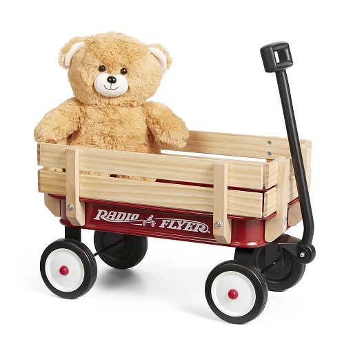 史低价！Radio Flyer 经典儿童 拖车 + 19吋泰迪熊毛绒玩具，原价$59.99，现仅售$34.21，免运费！