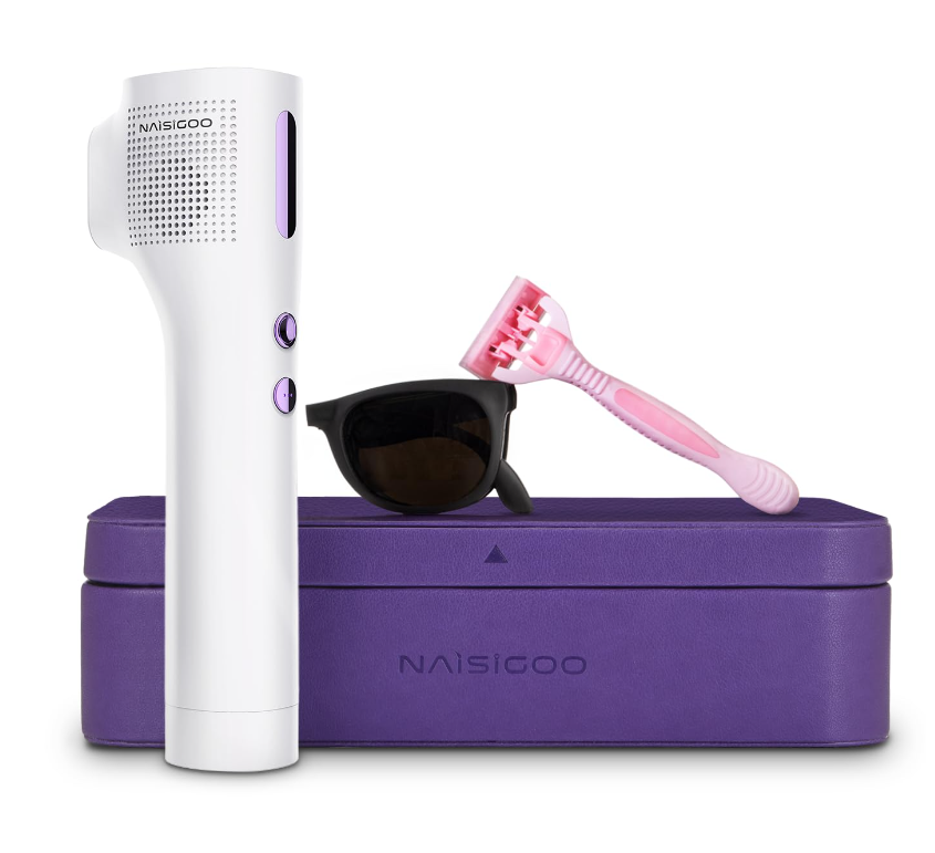 NAISIGOO The Shiner Laser Hair Removal for Women and Men with Comfort Painless IPL Hair Removal Device with Sapphire Ice-Cooling Function 999999 Flashes At-Home Hair Removal for Face & Body