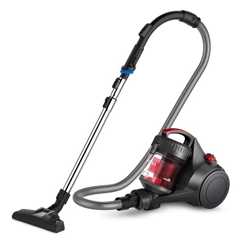 EUREKA Bagless Canister Vacuum Cleaner, Lightweight Vac for Carpets and Hard Floors, Red Bagless Red, List Price is $79.99, Now Only $69, You Save $10.99
