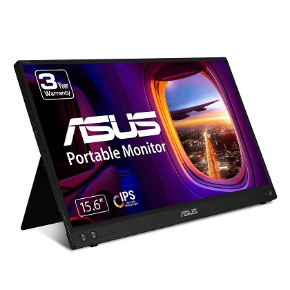 ASUS ZenScreen 15.6” 1080P Portable USB Monitor (MB16ACV) - Full HD, IPS, USB Type-C, Eye Care, Kickstand, for Laptop, PC, Phone, Console, Anti-Glare Surface, 3-Year Warranty,