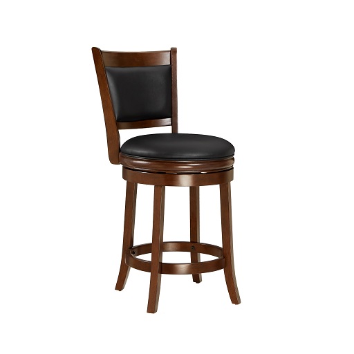 Ball & Cast Swivel Counter Height Barstool 24 Inch Seat Height Cappuccino Set of 1, Black & Cappuccino 24Inch -1pc Black & Cappuccino,  Only $66.33