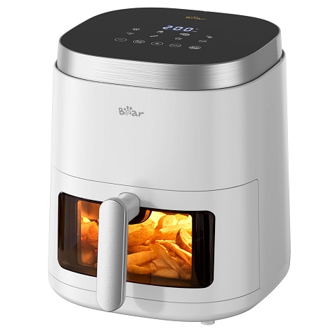 Bear Air Fryer, 5.3Qt for Quick and Oil-Free Healthy Meals, Easy View, Smart Digital Touchscreen, Shake Reminder, Dishwasher-Safe&Non-stick Basket, Disposable  Only $49.99