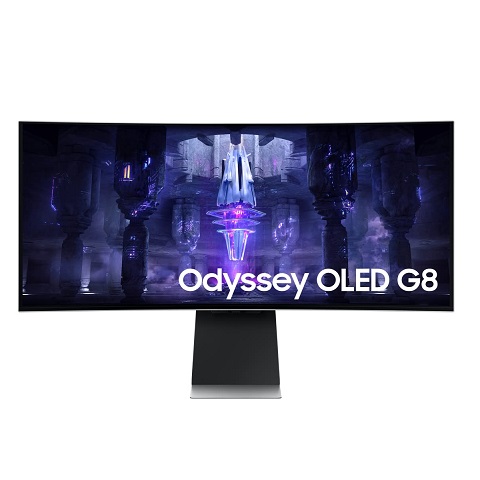 史低价！SAMSUNG 三星  Odyssey G8系列 QD-OLED Ultra WQHD 曲面游戏显示器，34吋，原价$1,199.99，现仅售$799.99，免运费！