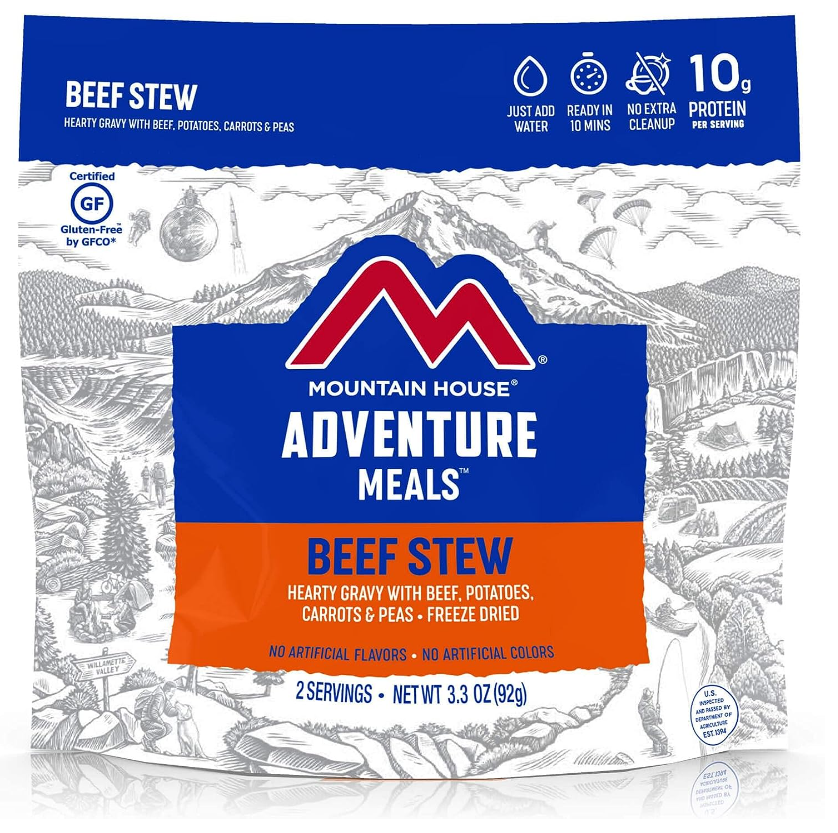 Mountain House Beef Stew | Freeze Dried Backpacking & Camping Food | 2 Servings | Gluten-Free