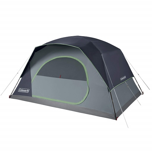 Coleman Skydome Camping Tent, 2/4/6/8 Person Family Dome Tent with 5 Minute Setup, Strong Frame can Withstand 35MPH Winds, Roomy Interior with Extra Storage Included Blue 8-person, only $92.49