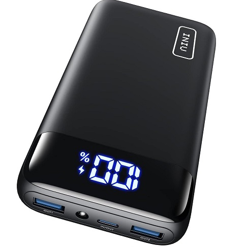 INIU Portable Charger, 22.5W 20000mAh USB C in & Out Power Bank Fast Charging, PD 3.0+QC 4.0 LED Display Phone Battery Pack Only $13.49