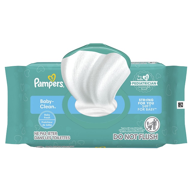 Pampers幫寶適 嬰兒濕紙巾 72張，現僅售$2.49