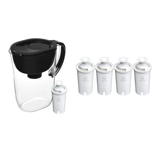 Brita Large Water Filter Pitcher + 4 Standard Water Filter Replacements, List Price is $50.98, Now Only $29.99, You Save $20.99
